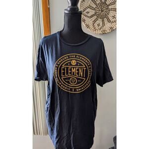 Men's/ Unisex Element Skateboards Token Tee SS Navy Blue T-shirt Size Large